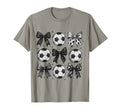 Soccer Coquette Bow Funny Soccer Bow T-Shirt - Novelty Apparel for Adults
