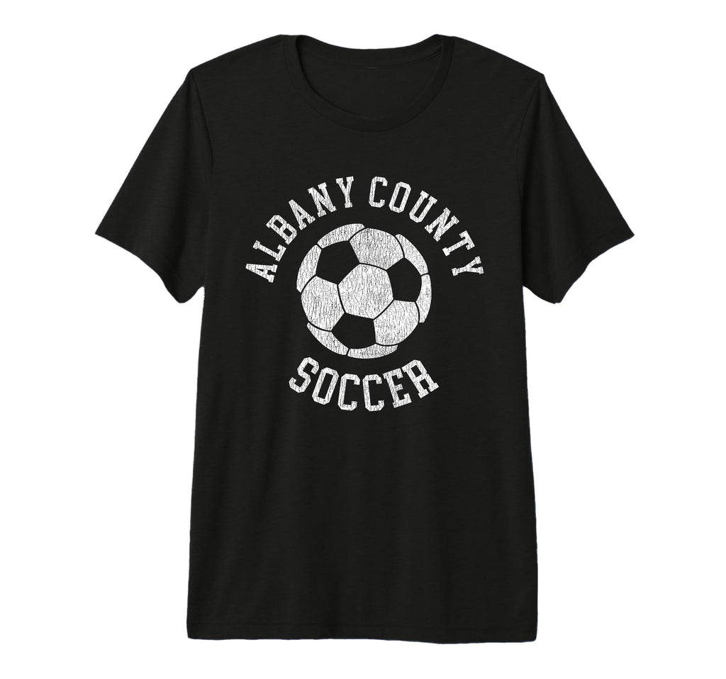 Albany County Soccer Distressed 90S T-Shirt - Fun Novelty Design Men Women