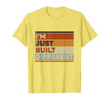 Im Just Built Different Distressed T-Shirt - Novelty Apparel for Adults