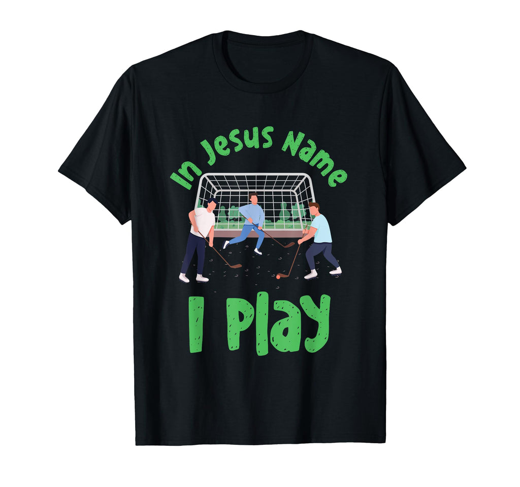 Jesus Name Play Field Hockey Player Team T-Shirt - Custom Art Print Unisex