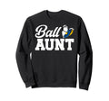 Ball Aunt Heart Volleyball Soccer Sweatshirt - Custom Art Print for Adults