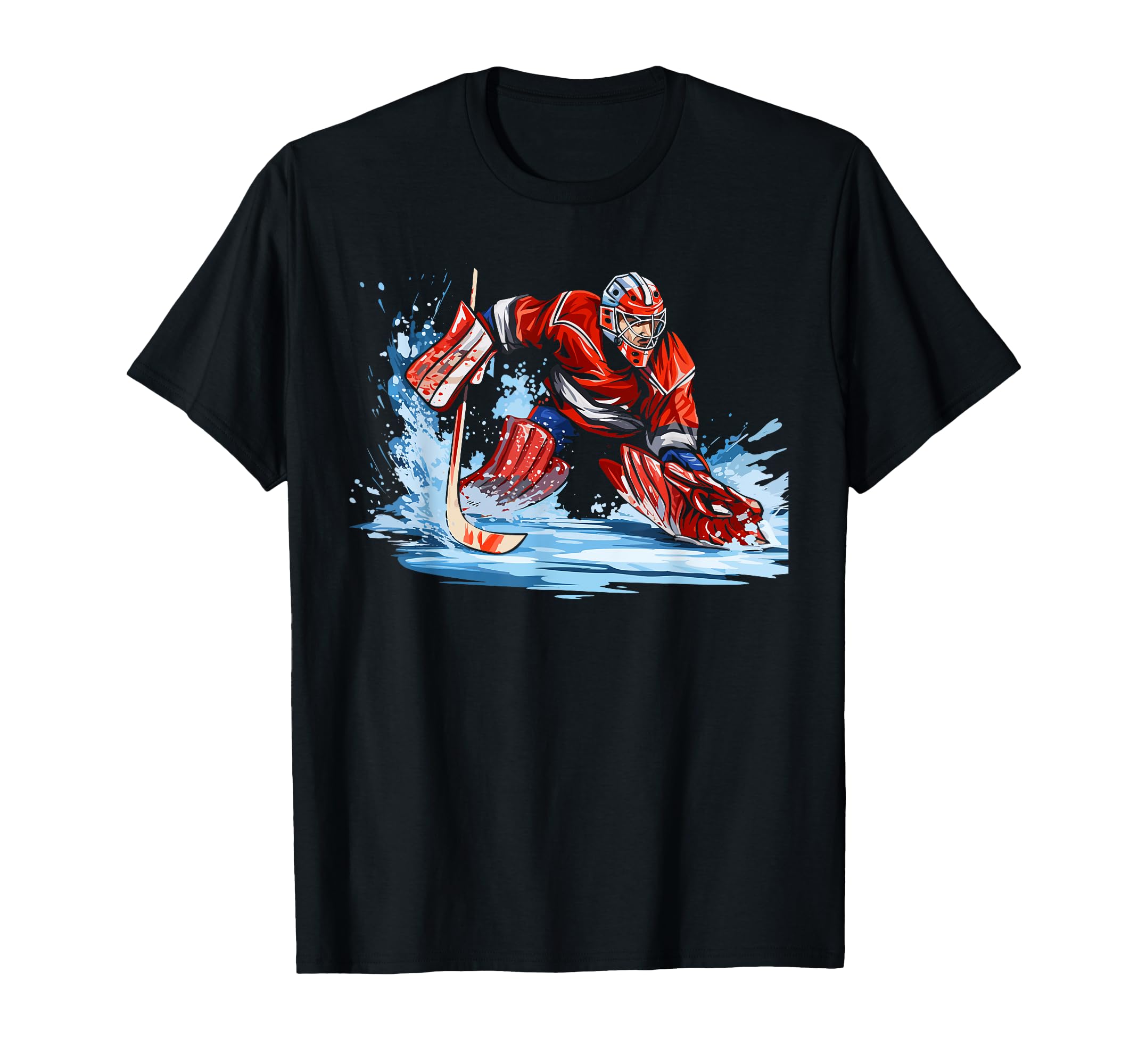 Ice Hockey Goalie Goaltender Keeper T-Shirt - Aesthetic Graphic Men Women