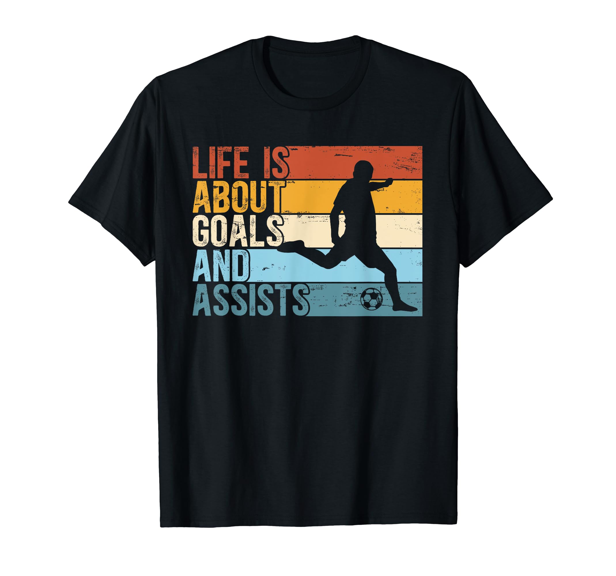 Funny Soccer Life Is About Goals And T-Shirt - Custom Art Print Unisex