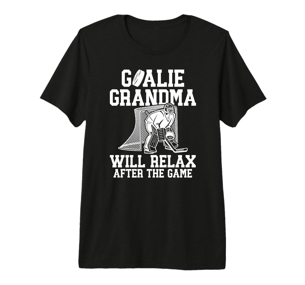Funny Hockey Goalie Grandma Ice Hockey T-Shirt - Novelty Apparel Unisex