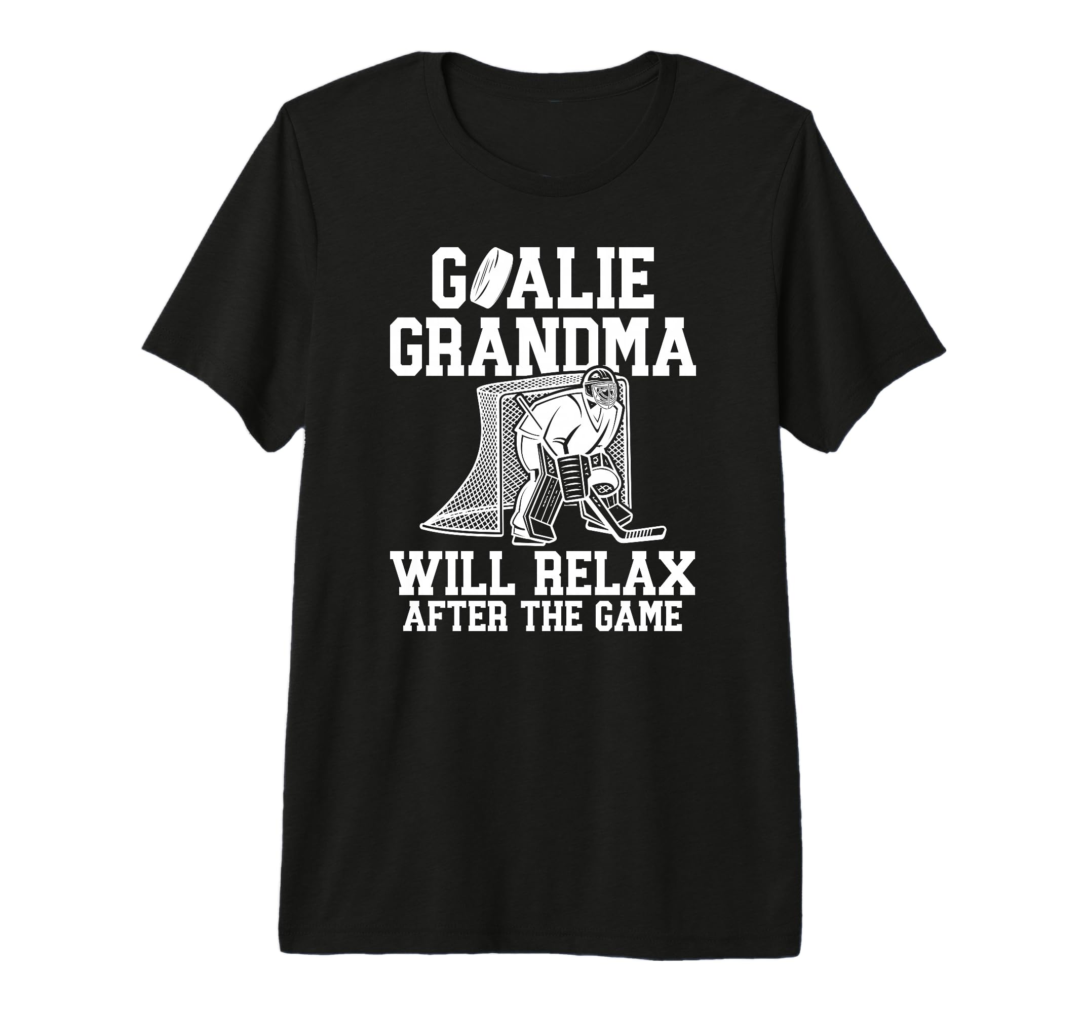 Funny Hockey Goalie Grandma Ice Hockey T-Shirt - Novelty Apparel Unisex