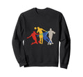 Soccer Players Silhouettes Soccer Sweatshirt - Minimalist Print for Adults
