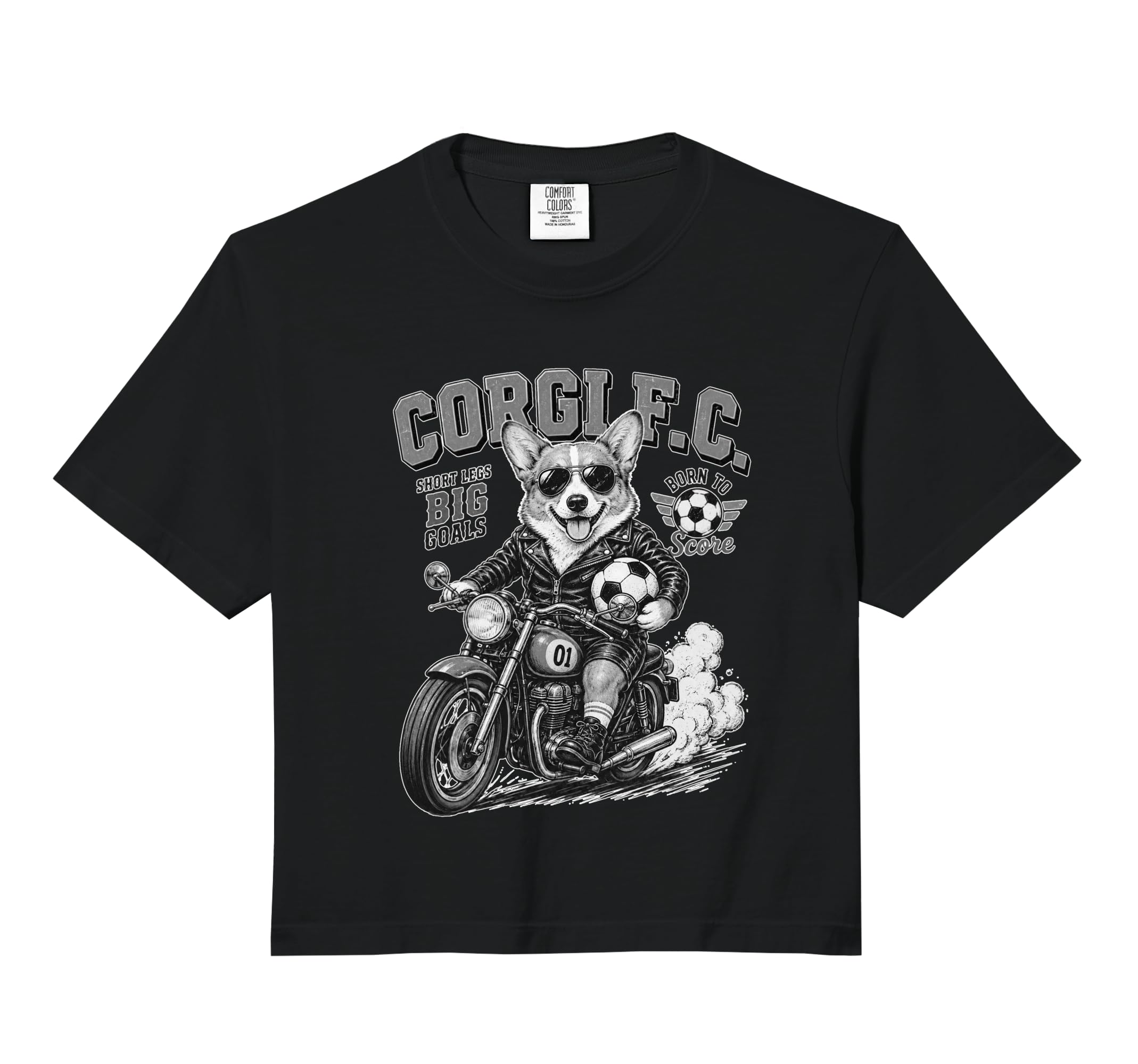 Pembroke Welsh Corgi Motorbike Love T-Shirt - Aesthetic Graphic Unisex