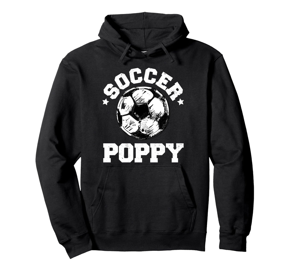 Soccer Poppy Soccer Ball Distressed Hoodie - Aesthetic Graphic for Adults