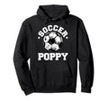 Soccer Poppy Soccer Ball Distressed Hoodie - Aesthetic Graphic for Adults