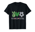 Peace Love Football Soccer Player Fan T-Shirt - Minimalist Print Men Women