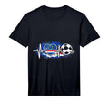 Mens Heartbeat Cape Verde Flag T-Shirt - Casual Everyday Wear Unisex
