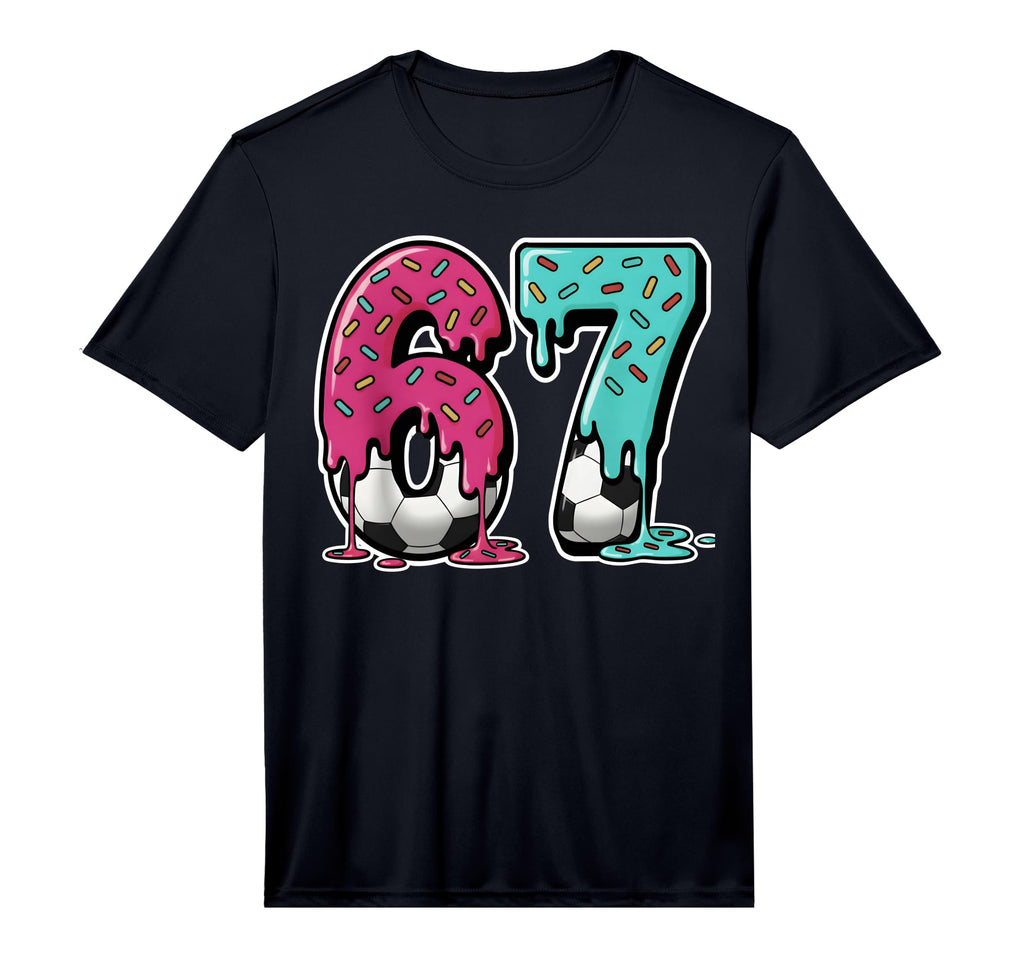 67 Ice Cream Drip Soccer Gen Alpha T-Shirt - Novelty Apparel for Adults