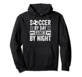 Soccer Day Gamer Night Funny Gaming Hoodie - Unique Graphic for Adults