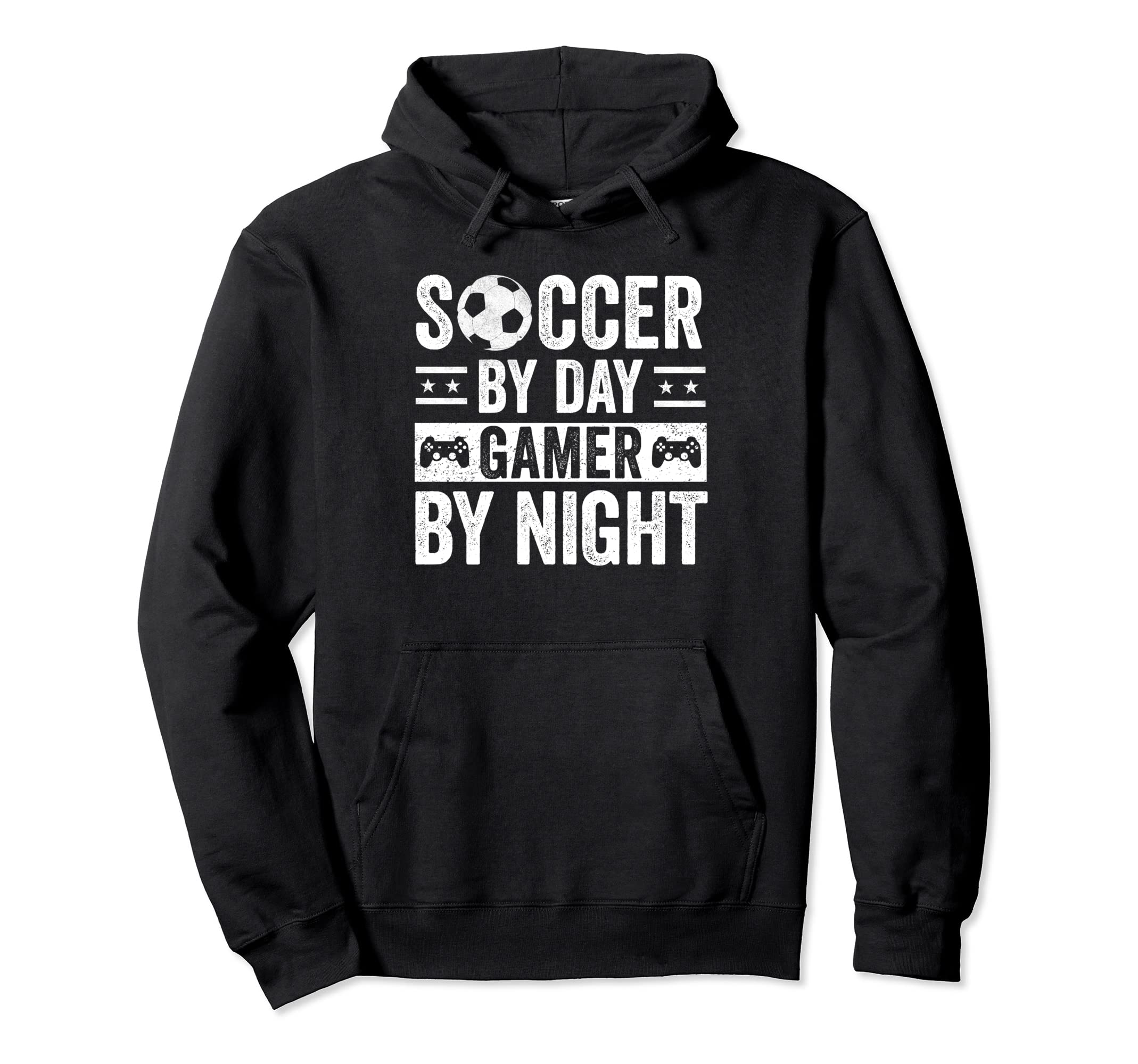 Soccer Day Gamer Night Funny Gaming Hoodie - Unique Graphic for Adults