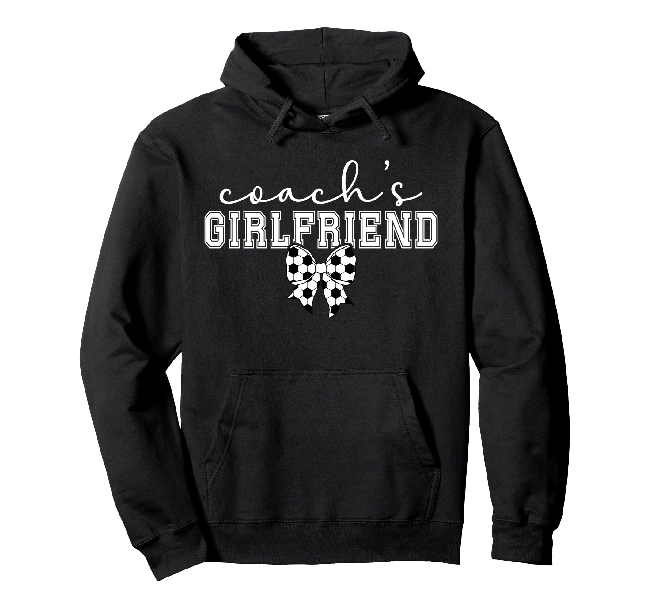 Soccer Coachs Girlfriend Coquette Soccer Hoodie - Aesthetic Graphic Unisex