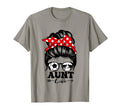 Aunt Life Messy Bun Hair Funny T-Shirt - Aesthetic Graphic for Adults
