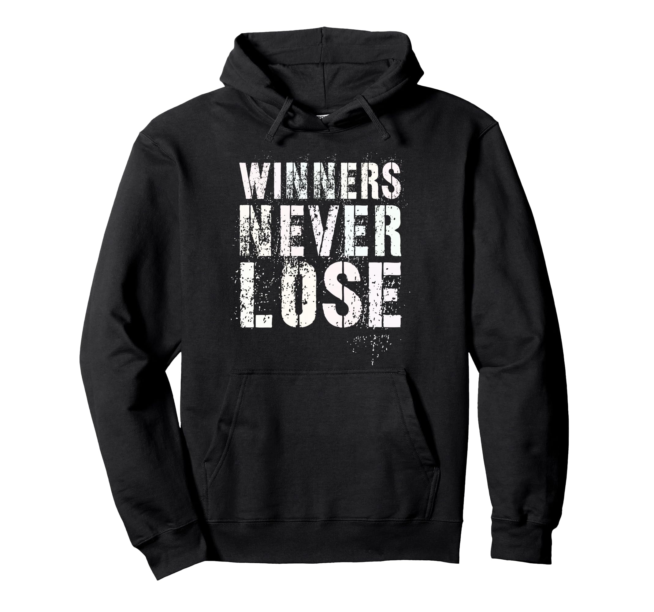 Winners Never Lose Motivational Game Hoodie - Custom Art Print for Adults