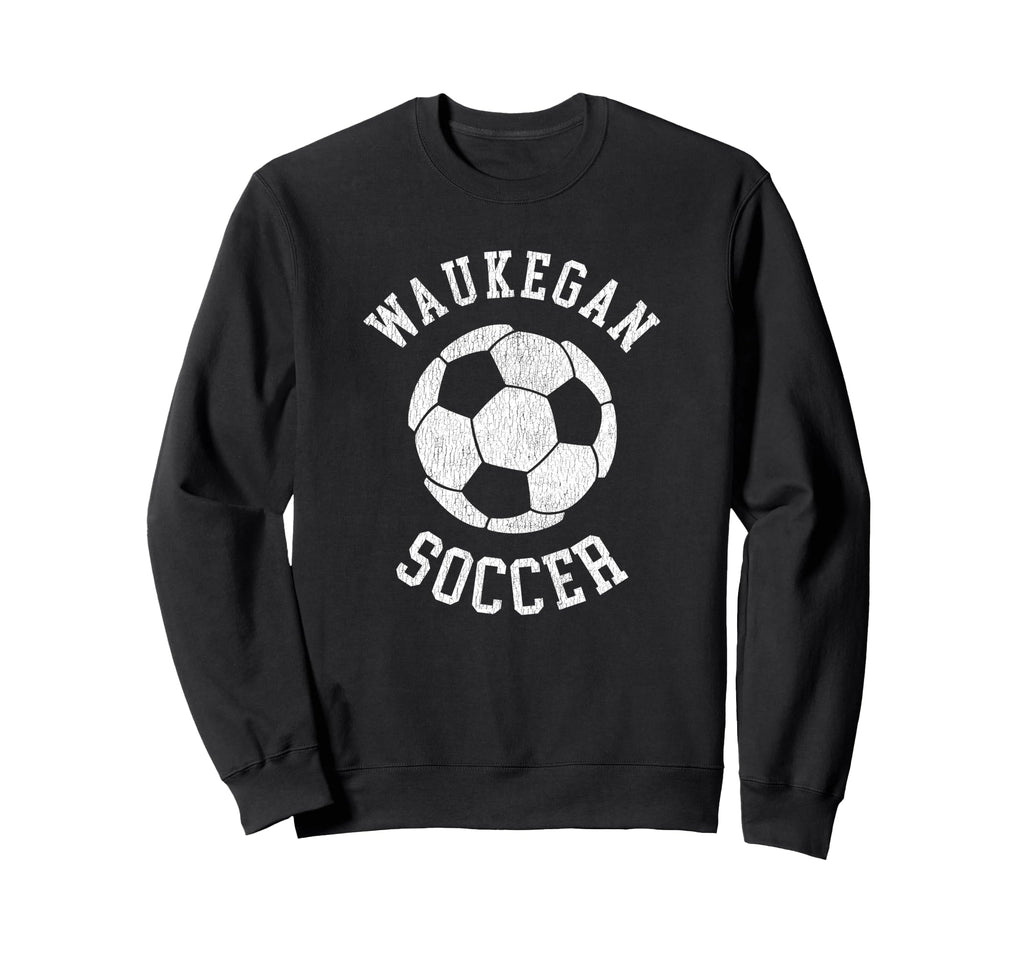Waukegan Soccer Distressed 90S Sweatshirt - Trendy Graphic Men Women