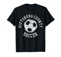 Pittsburg County Soccer Distressed T-Shirt - Fun Novelty Design for Adults