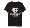 Grandma Both Heart Soccer Baseball T-Shirt - Custom Art Print Unisex