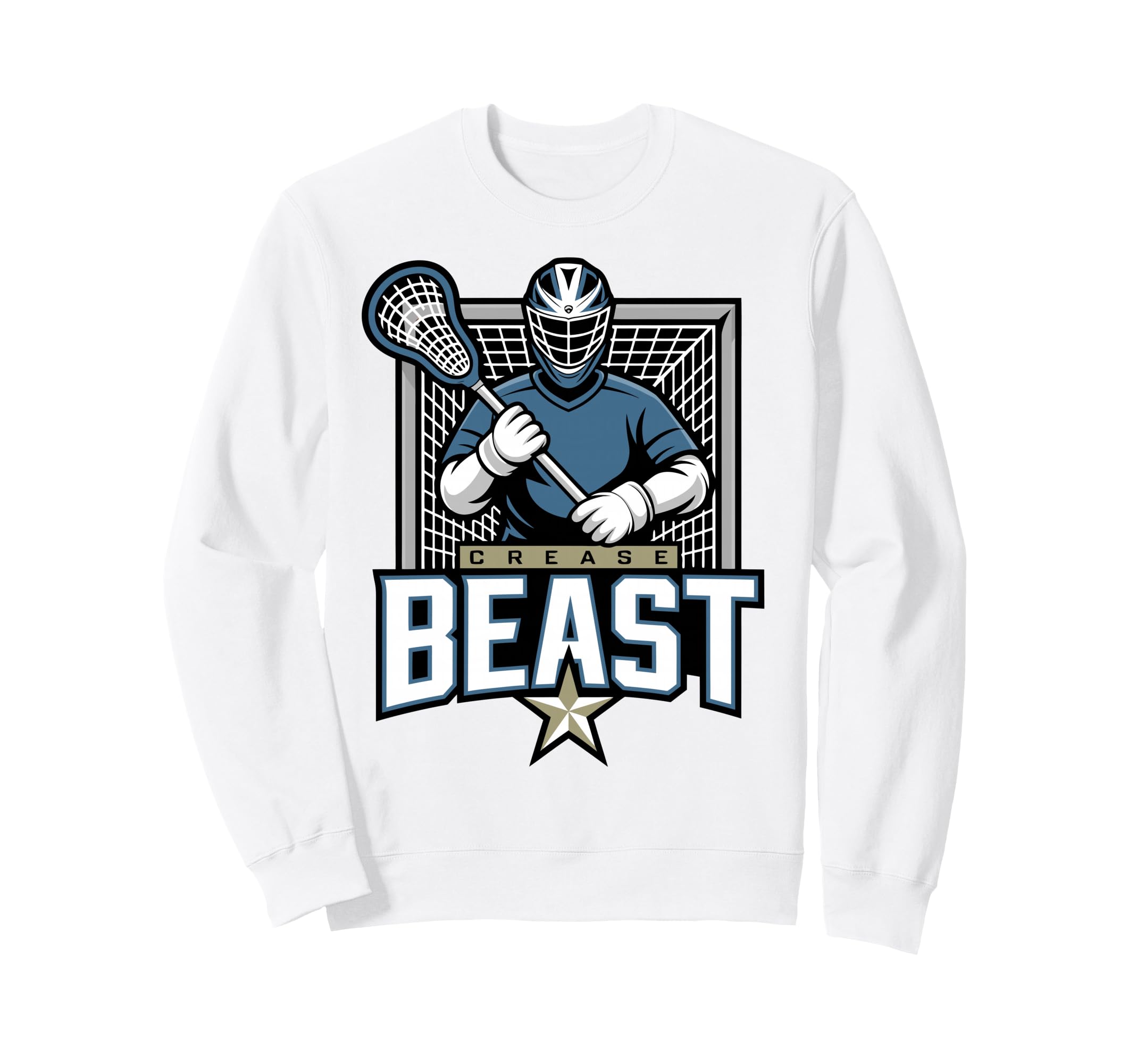 Lacrosse Goalie Lax Goalkeeper Crease Sweatshirt - Aesthetic Graphic Unisex