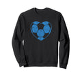 Soccer Ball Shaped Heart Mom Fan Sweatshirt - Minimalist Print Men Women