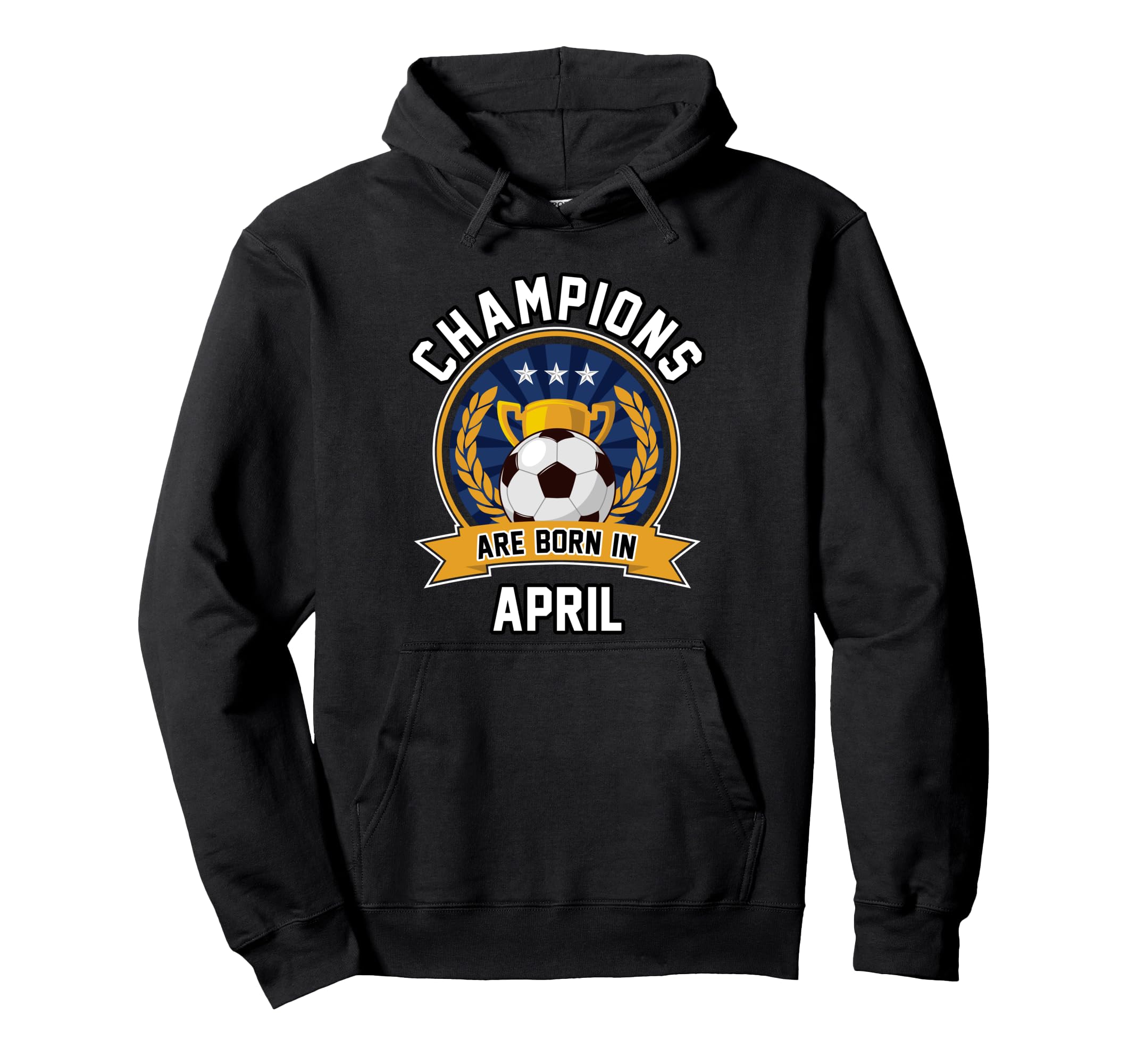 Champions Are Born April Football Hoodie - Unique Graphic for Adults