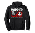 Married To Coach Soccer Coach Wife Hoodie - Aesthetic Graphic Men Women