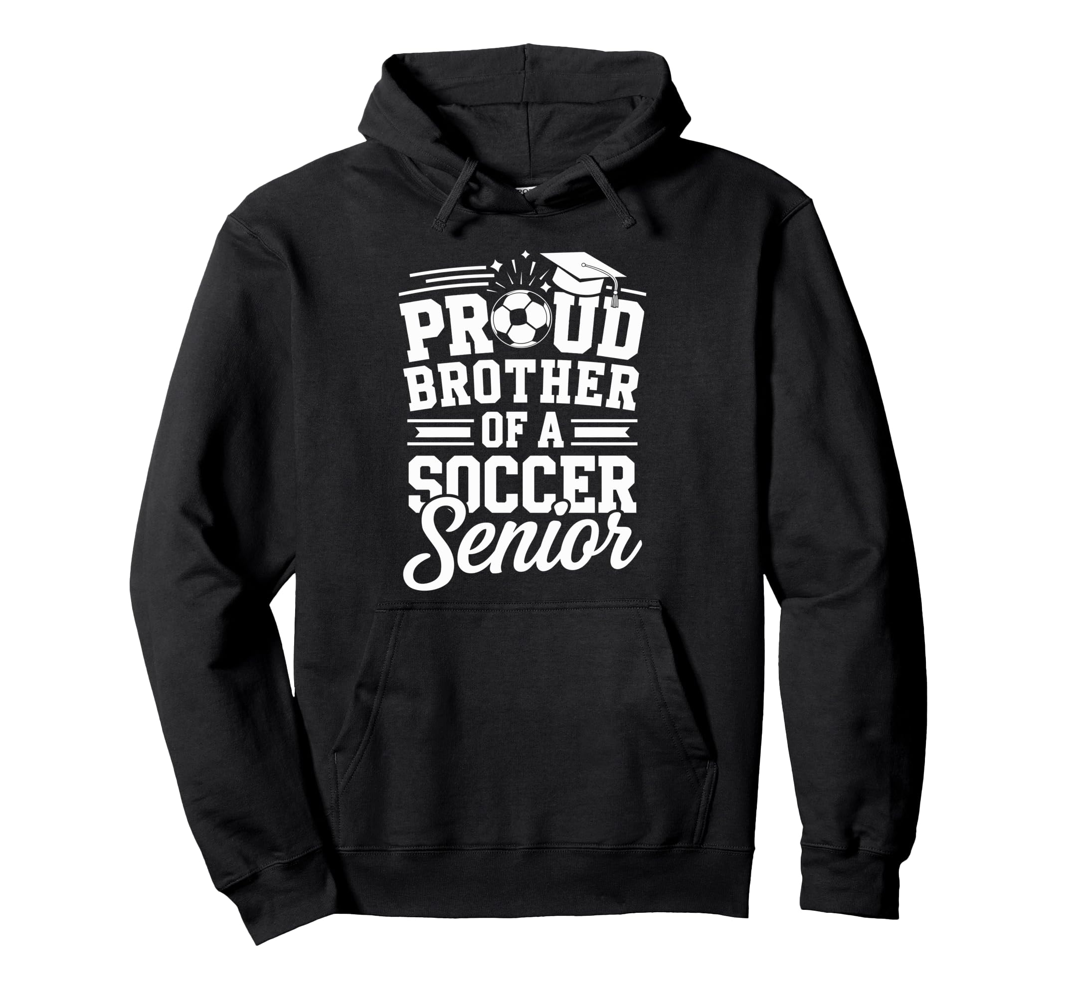 Proud Brother Soccer Senior Hoodie - Fun Novelty Design for Adults
