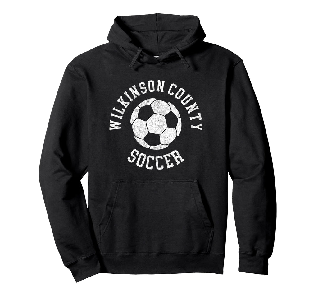 Wilkinson County Soccer Distressed 90S Hoodie - Trendy Graphic Unisex