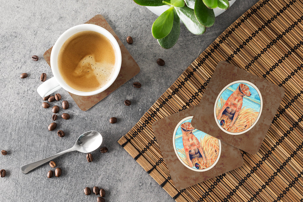 Chesapeake Bay Retriever Foam Coasters Set of 4 Cup Coasters for Indoor Outdoor, Tabletop Protection, Anti Slip, Mouse pad Material
