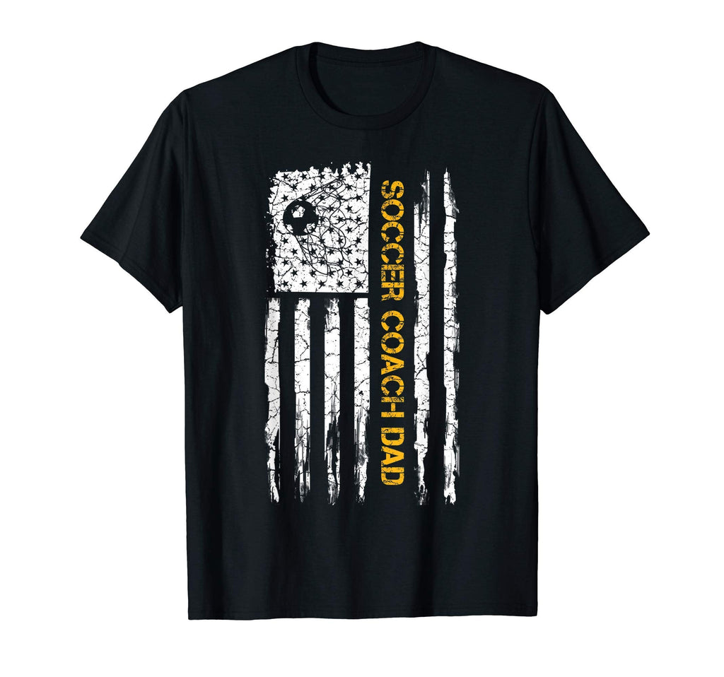 Usa American Flag Proud Soccer Coach T-Shirt - Custom Art Print Men Women