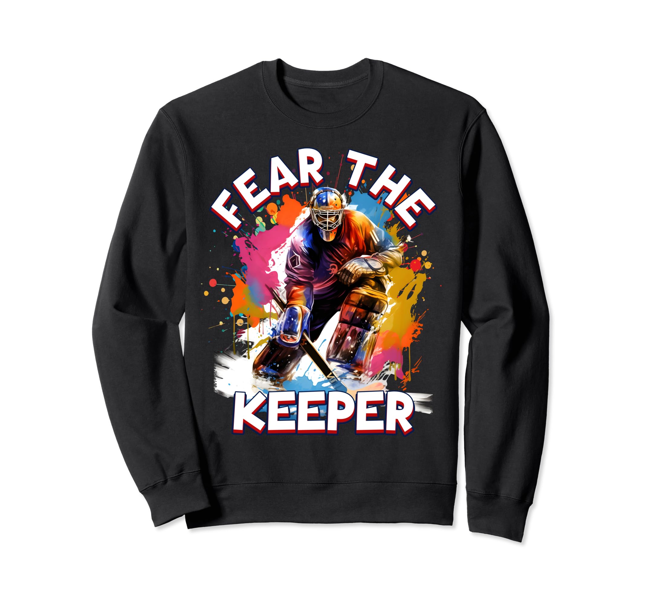 Goalie Ice Hockey Goalkeeper Sweatshirt - Custom Art Print for Adults