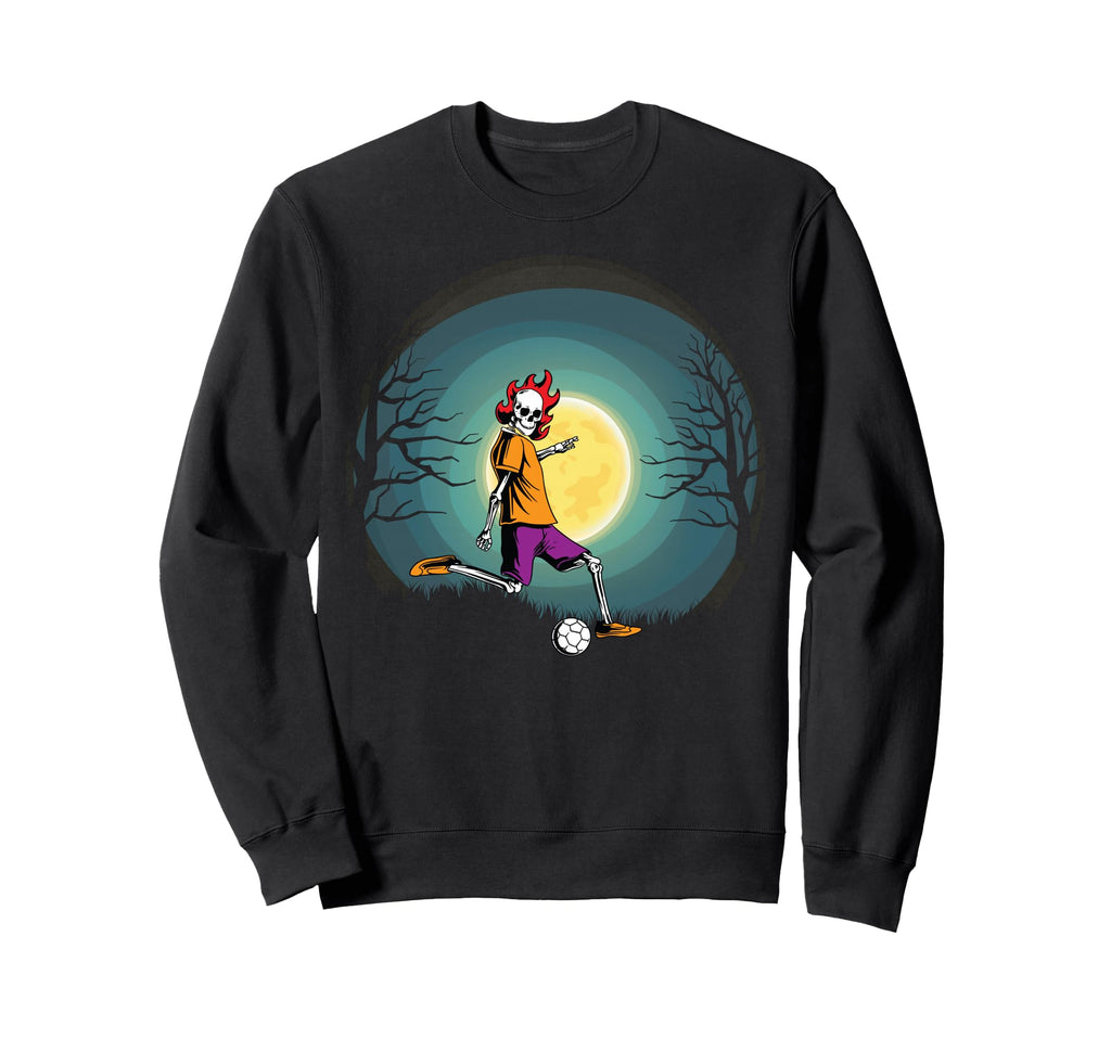 Skeleton Soccer Coach Fan Sweatshirt - Novelty Apparel for Adults