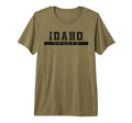 Idaho Soccer Black Text Tri Blend T-Shirt - Unique Graphic Men Women