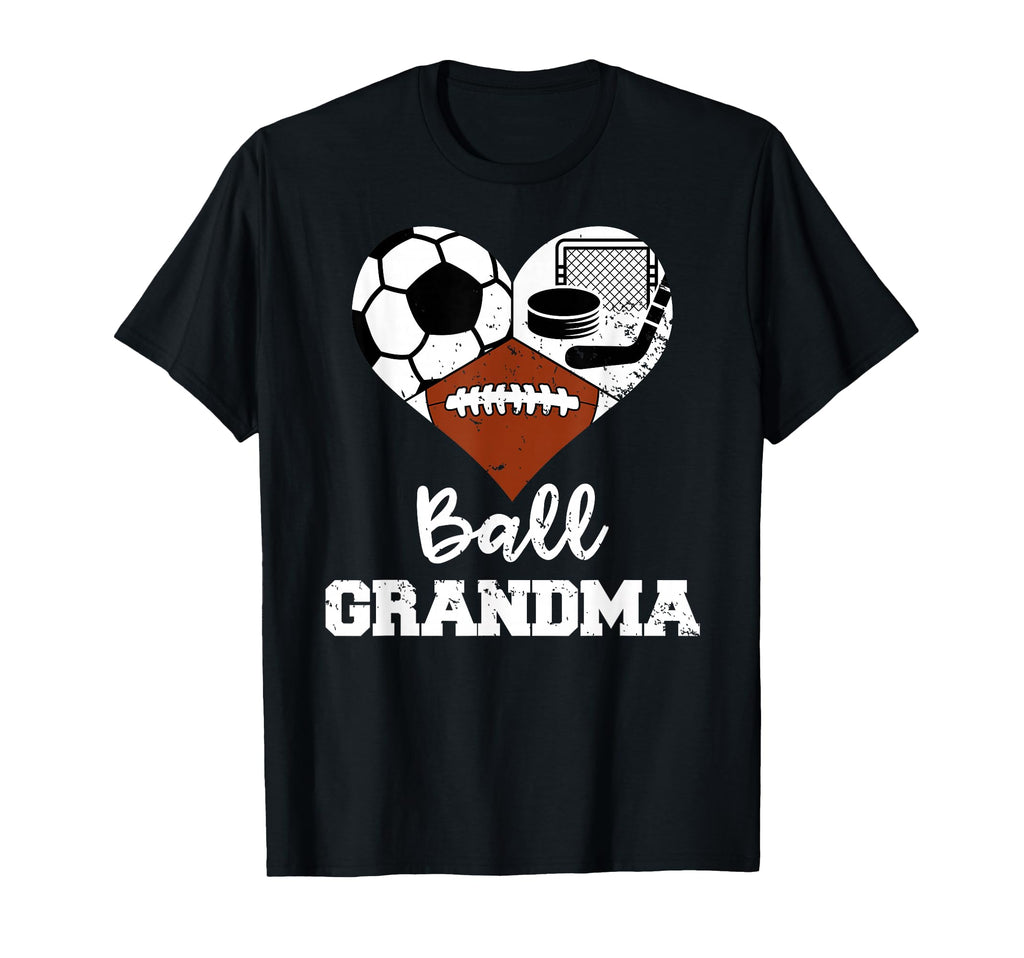 Ball Grandma Heart Funny Soccer T-Shirt - Unique Graphic for Adults