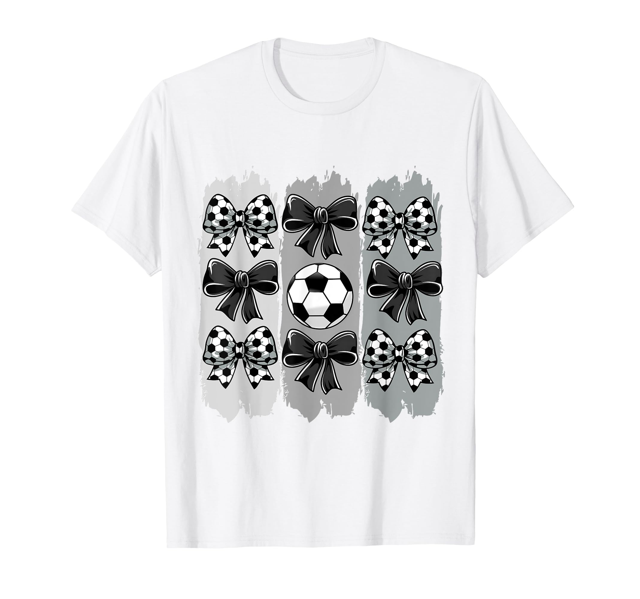 Soccer Coquette Bow Soccer Ball T-Shirt - Custom Art Print for Adults