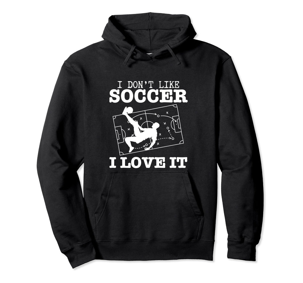 I Love Soccer Funny Soccer Player Hoodie - Minimalist Print Unisex