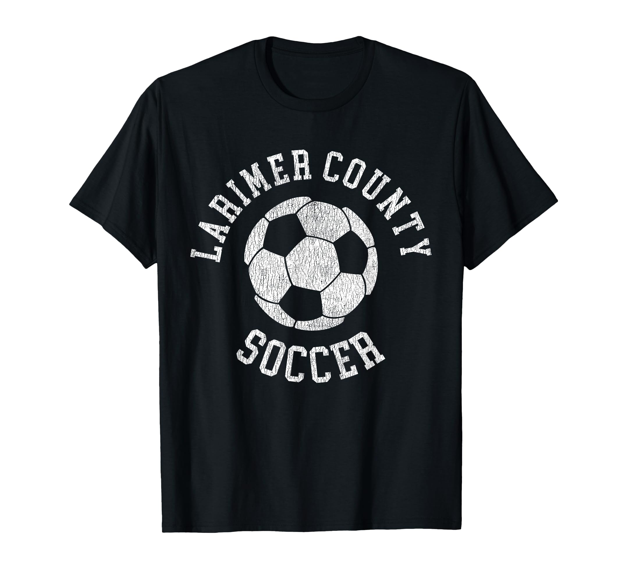 Larimer County Soccer Distressed 90S T-Shirt - Unique Graphic for Adults
