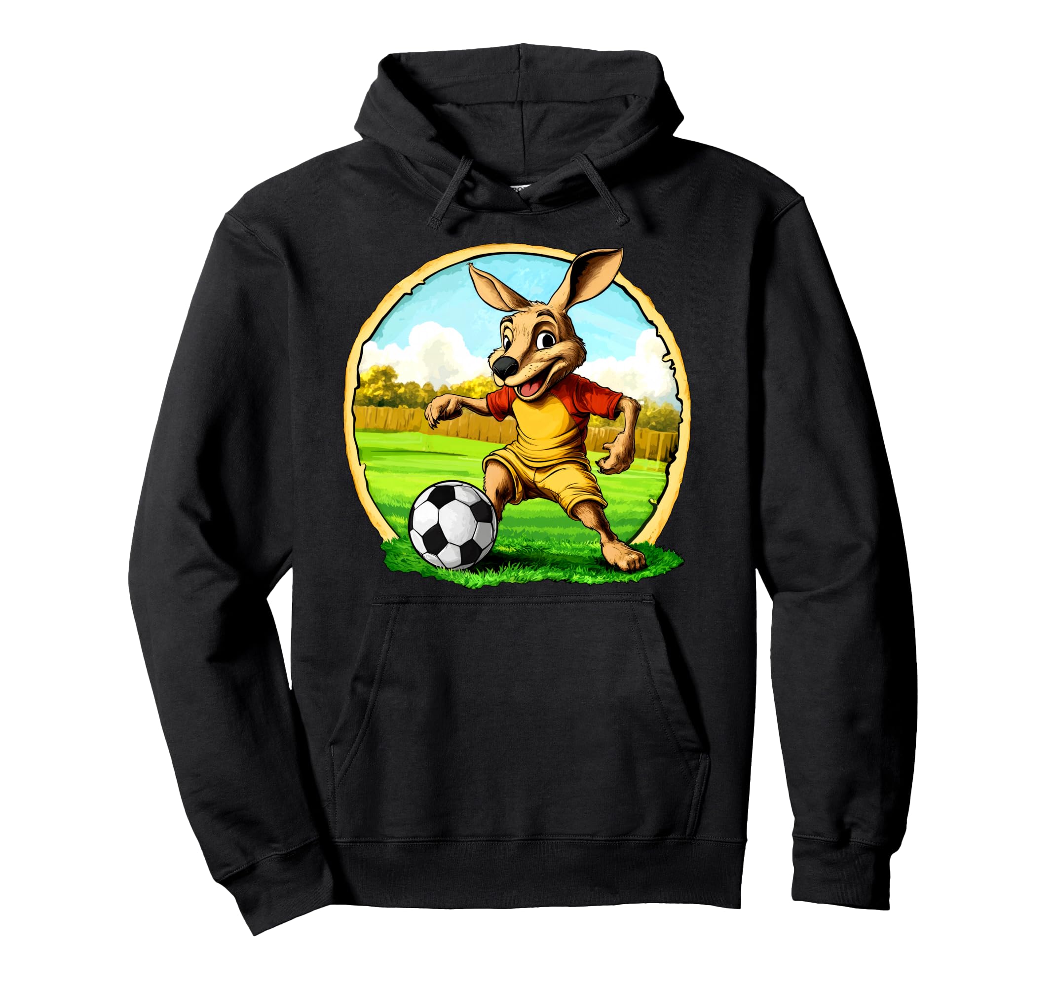 Kangaroo Footballer Hoodie - Aesthetic Graphic Men Women