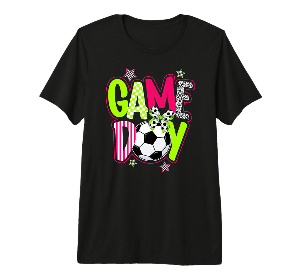 Game Day Coquette Soccer Game Day Soccer T-Shirt - Custom Art Print Unisex