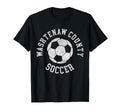Washtenaw County Soccer Distressed 90S T-Shirt - Trendy Graphic for Adults