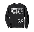 Soccer Mom Jersey Number 28 Sweatshirt - Unique Graphic for Adults