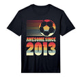 Awesome Since 2013 Soccer 13Th Birthday T-Shirt - Streetwear Style Unisex