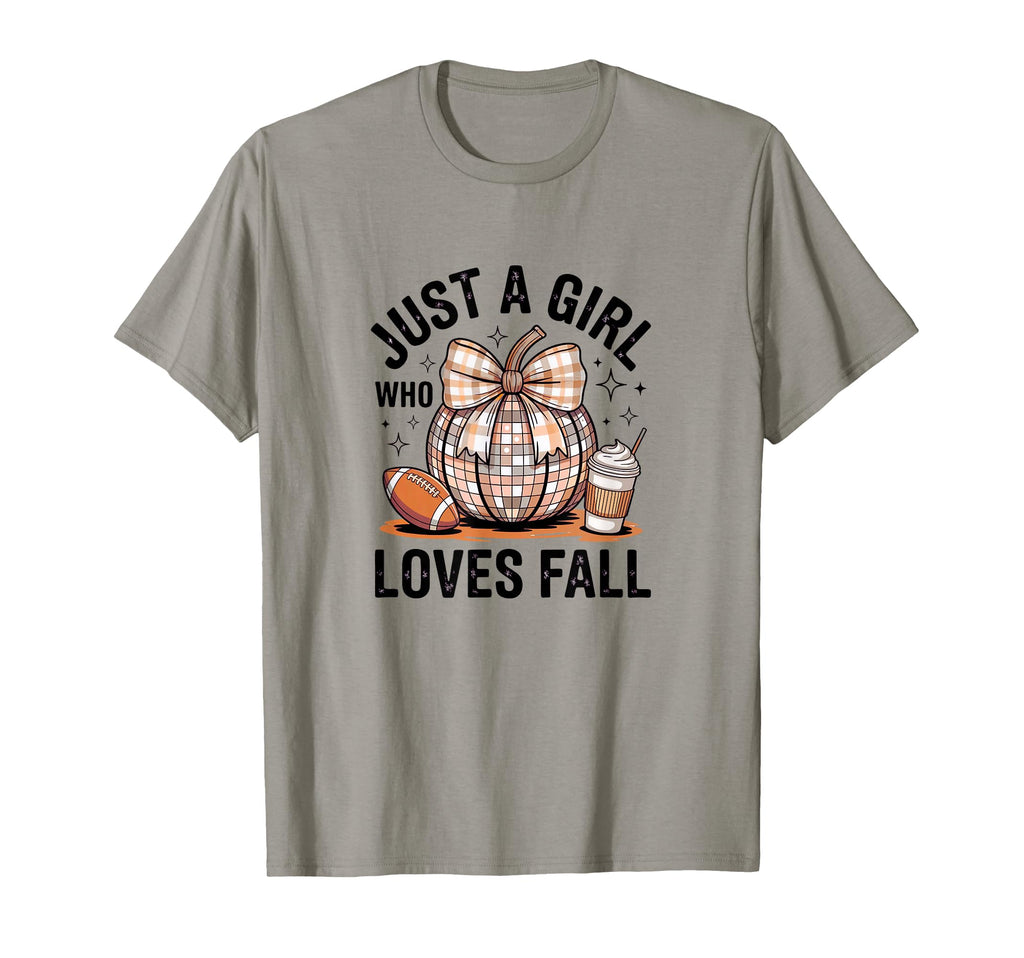 Coquette Bow Sports Fall Pumpkin T-Shirt - Minimalist Print Men Women