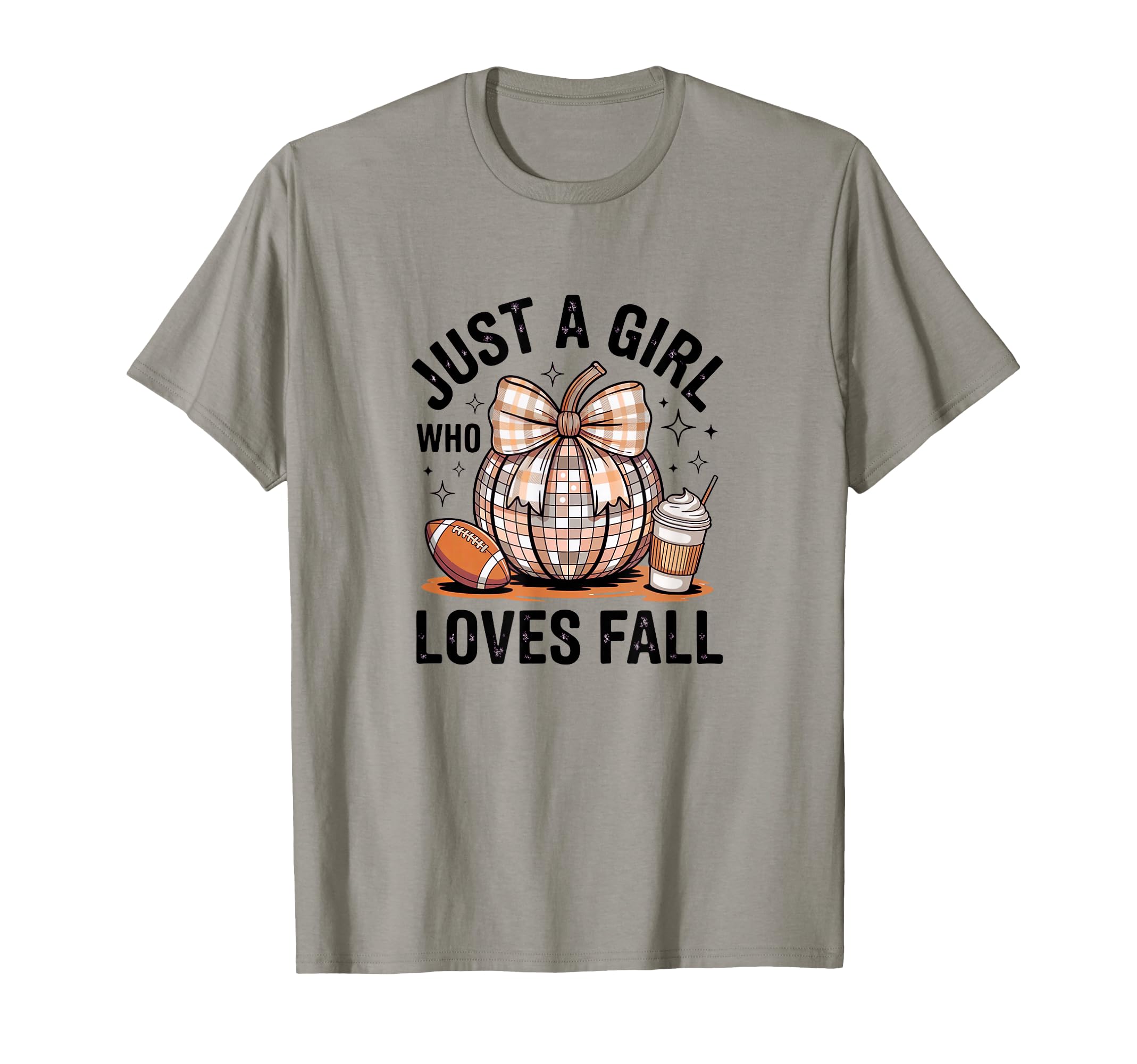 Coquette Bow Sports Fall Pumpkin T-Shirt - Minimalist Print Men Women