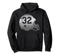 Football 32 Jersey Number Hoodie - Unique Graphic for Adults