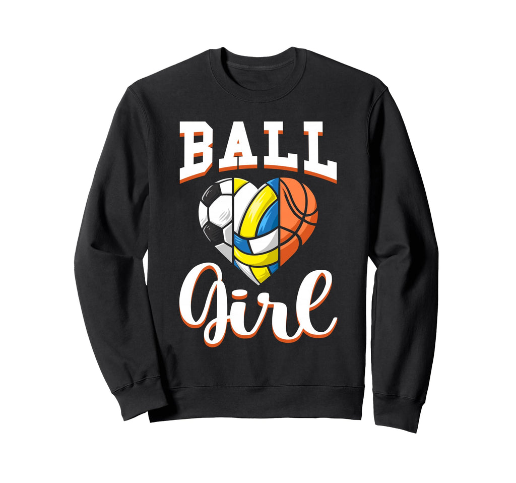 Ball Sports Heart Soccer Volleyball Sweatshirt - Trendy Graphic Men Women