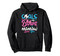 Gender Reveal Goals Or Bows Mamaw Hoodie - Minimalist Print for Adults