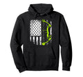 Archery Compound Bow Usa Flag Hoodie - Aesthetic Graphic for Adults